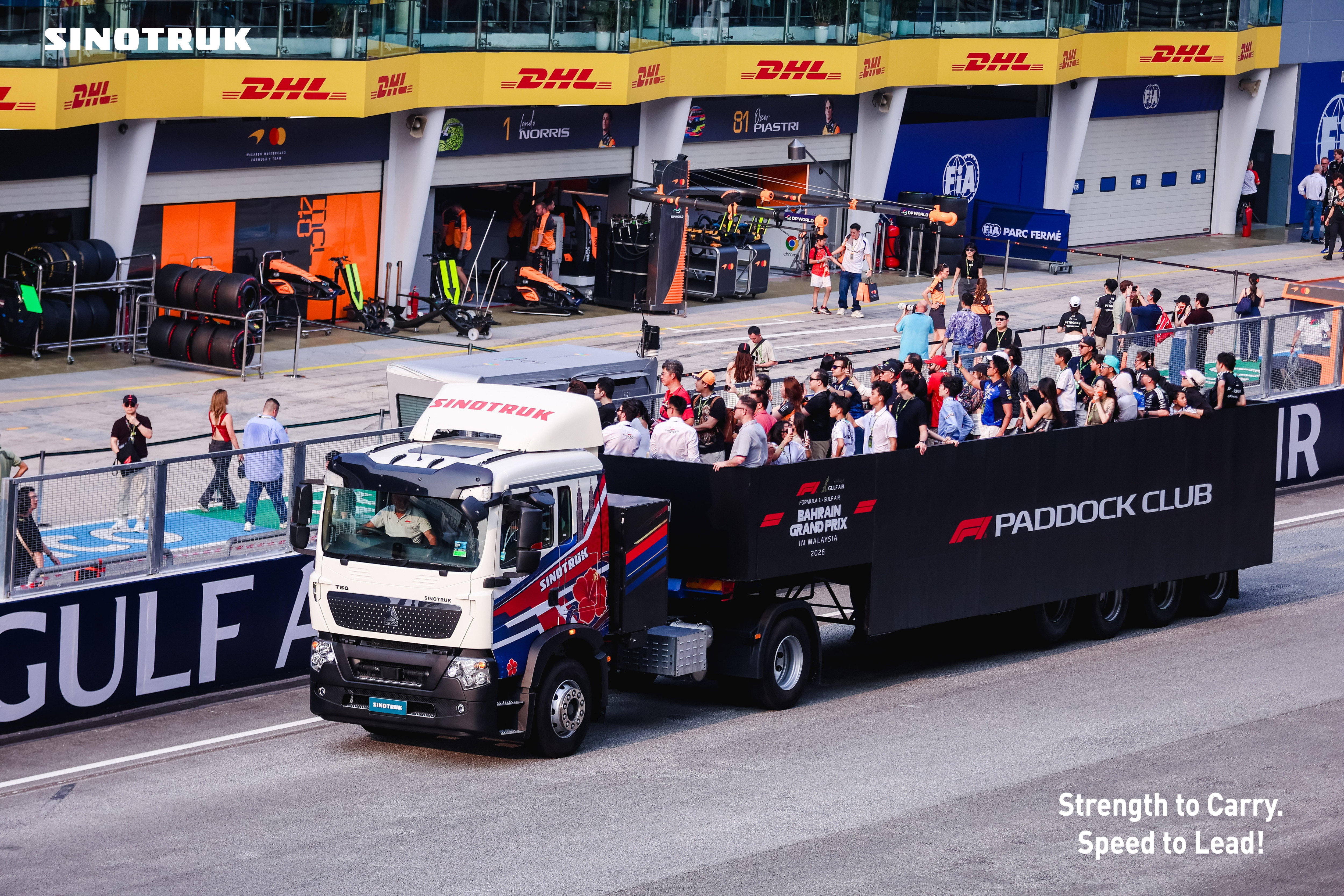 SINOTRUK deslumbra en el circuito de F1 de Malasia con tres de sus modelos